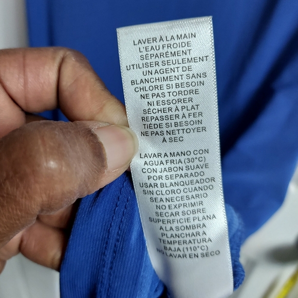 NWT Women's Laundry by Shelli Segal royal blue beaded and jet rhinestones Dresd - Picture 6 of 11